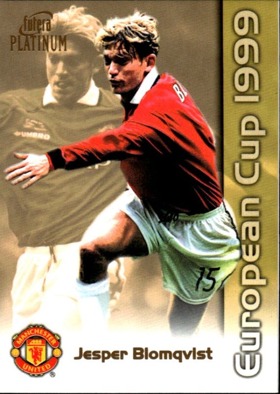 JESPER BLOMQVIST EUROPEAN CUP 1999 #8 22 CARAT GOLD GILDED