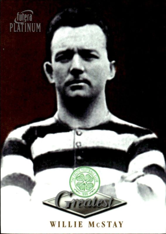 1999 Futera Platinum Celtic Greatest WILLIE MCSTAY 22 CARAT GOLD GILDED EDGES