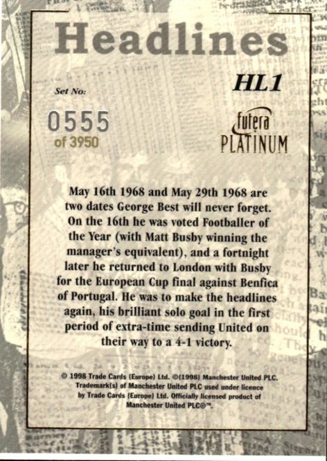 Main Image GEORGE BEST Headlines HL1 #0555