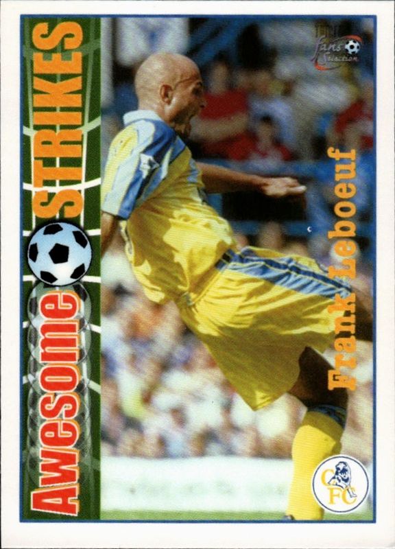 FRANK LEBOEUF 1998 Futera Chelsea Fans Selection AWESOME STRIKES Card #58