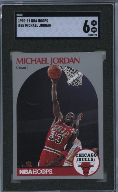 Hovedbilde 1990-91 NBA Hoops, # 65 MICHAEL JORDAN, Graded ...