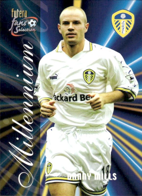 leeds united trading cards futera millennium DANNY MILLS  22 carat gold gilded edges