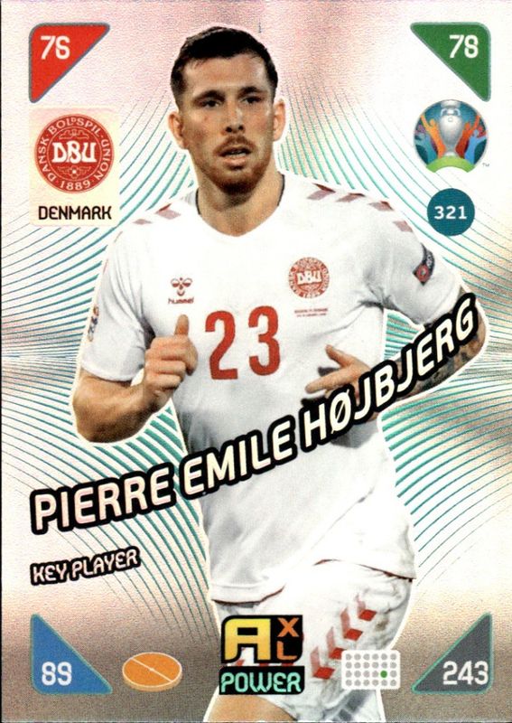 PIERRE EMILE HOJBJERG PANINI ADRENALYN XL UEFA EURO 2020 KICK OFF - 321 