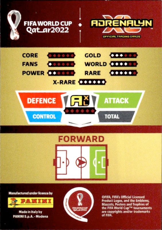 2022 FIFA World Cup Panini Adrenalyn XL - Bukayo Saka Game Changer Gold England 