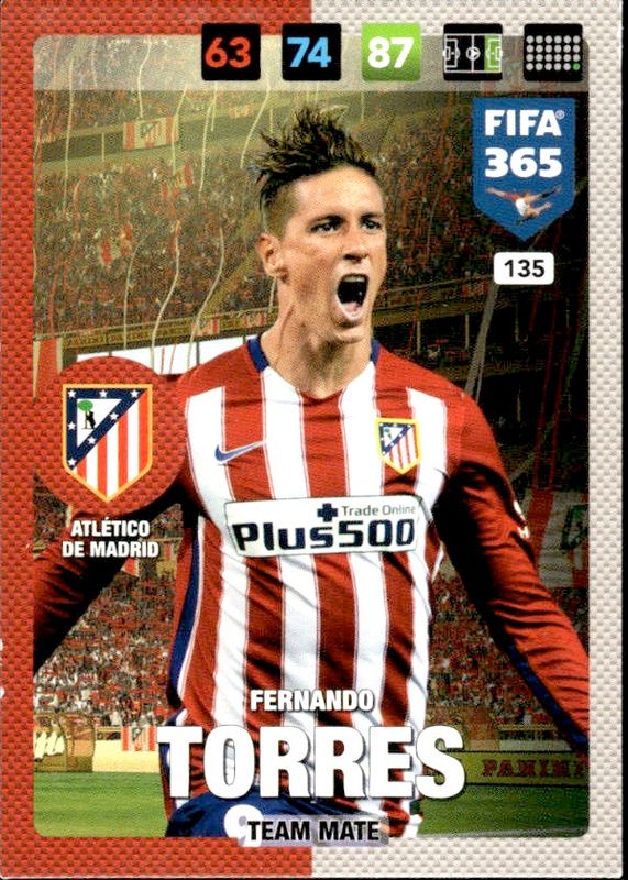 Fernando Torres 2017-18 Panini Adrenalyn XL Fifa 365