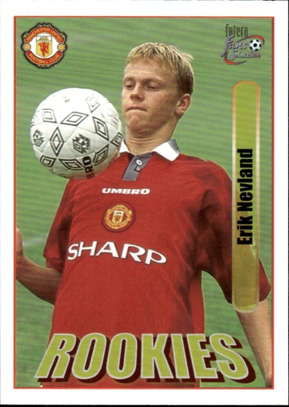 1997 Futera Fans Selection Manchester United Rookies ERIK NEVLAND #39