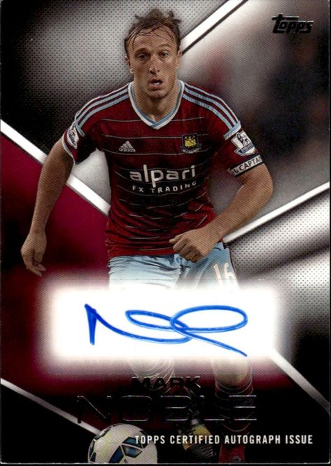 Hovedbilde Mark Noble Auto 2014 Topps Premier Gold West Ham ...