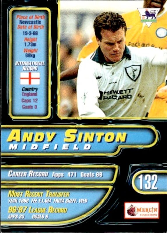 1997-98 Merlin Premier Gold Andy Sinton #132