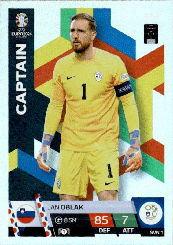 Match Attax Euro 2024 - Base - Captain - Jan Oblak - Slovenia #SVN 1