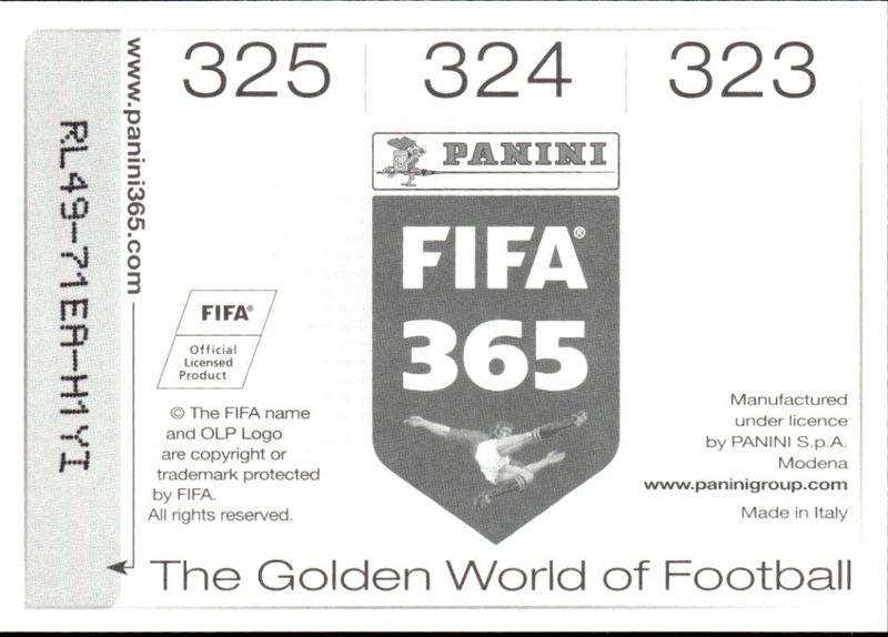 2015-16 Panini FIFA 365 Stickers #323 324 325