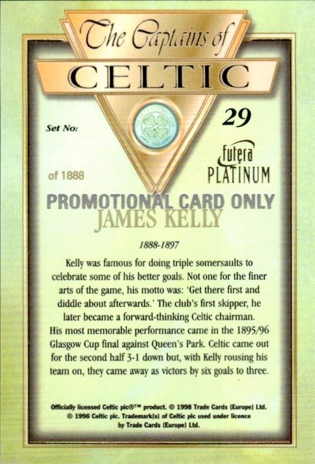 Hovedbilde 1998 Futera Platinum The Captains of Celtic Promo ...