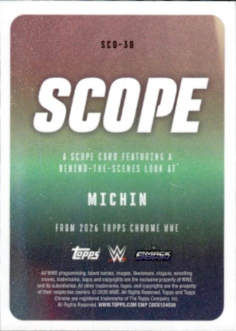 Main Image 2026 Topps Chrome WWE - Scope Refractor - #SCO-30 ...