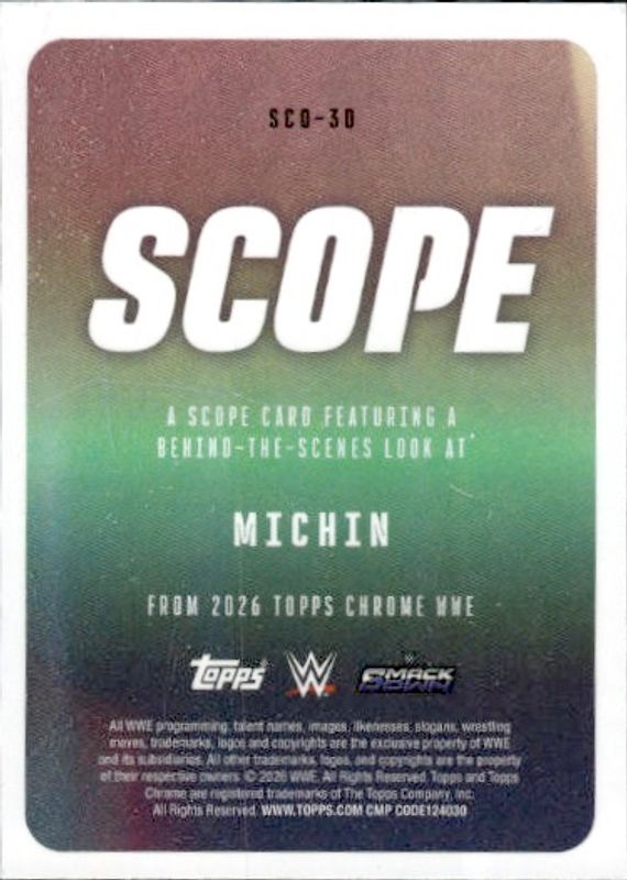2026 Topps Chrome WWE - Scope Refractor - #SCO-30 Michin