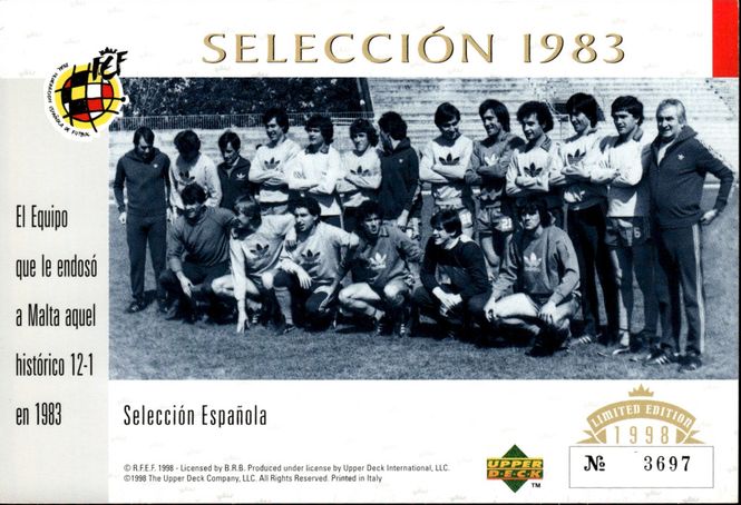 Main Image XL CARD 1998  UPPER DECK LIMITED EDITION ESPANOLA ...