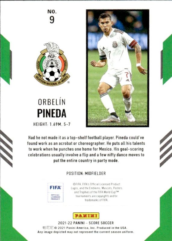 2021-22 Panini Score FIFA Red Lasers Orbelin Pineda #9