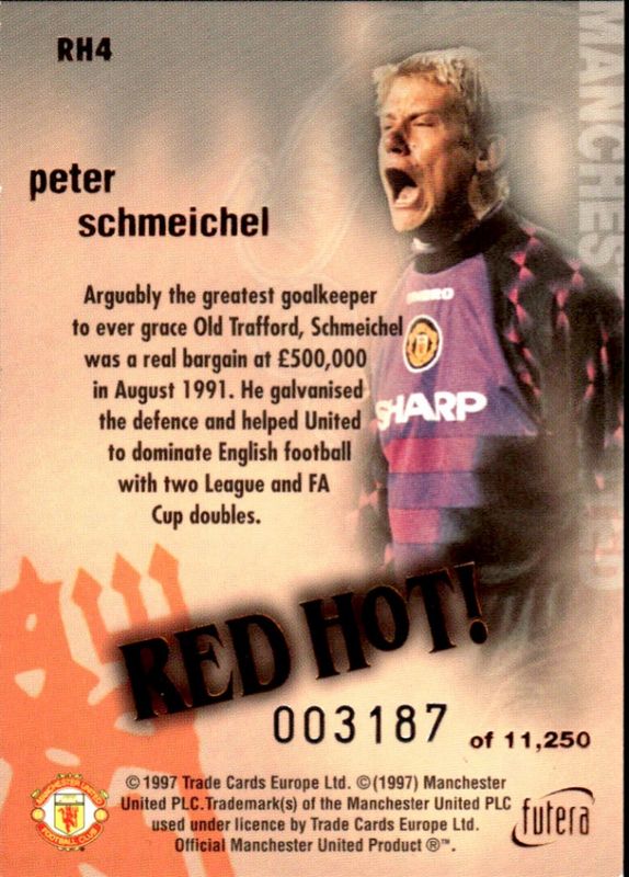 Peter Schmeichel Red Hot 97 Bronze RH4 #3180/11250