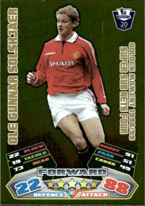 Main Image Ole Gunnar Solskjaer Golden Moment 2011/12 Topps ...