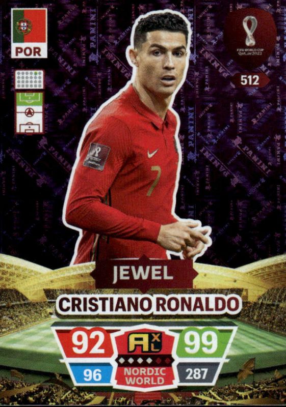 CRISTIANO RONALDO 2022 WORLD CUP QATAR JEWEL #512 PANINI XL ADRENALYN