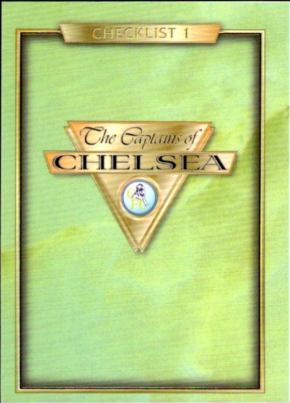 1998 Futera Platinum The Captains of Chelsea #10/1905 Checklist 1