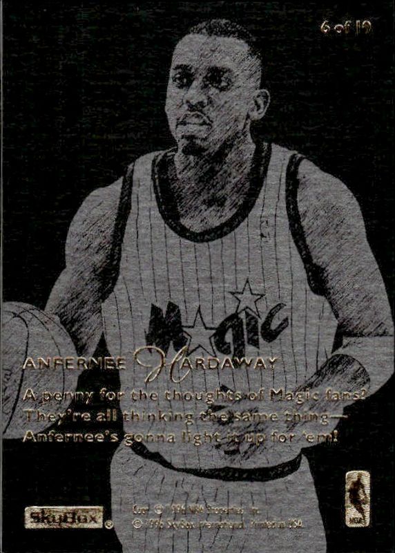 1995-96 Skybox E-XL Natural Born Thrillers Anfernee Hardaway #6 