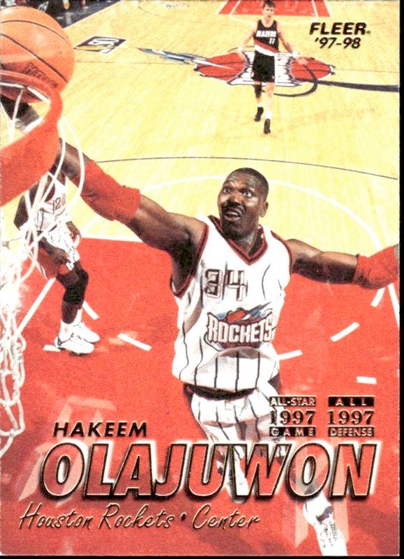 1997-98 Fleer #34 Hakeem Olajuwon Houston Rockets