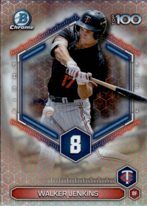 Walker Jenkins 2026 Bowman Chrome Top 100 Insert #BTP-8 Minnesota Twins