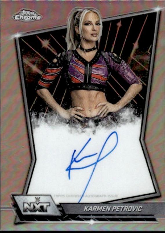 2026 Topps Chrome WWE Karmen Petrovic NXT On Card Auto 
