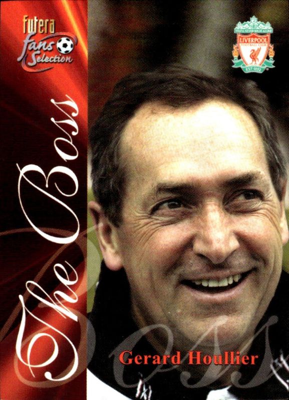 2000 Futera Fans Selection Liverpool The Boss Foil Gerard Houllier #147 22 carat gold gilded edges
