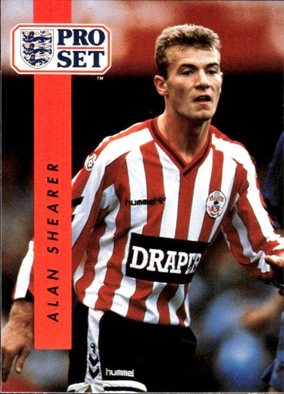 Pro Set English League 1990-91 Rookie Card #213 Alan Shearer Southampton-
