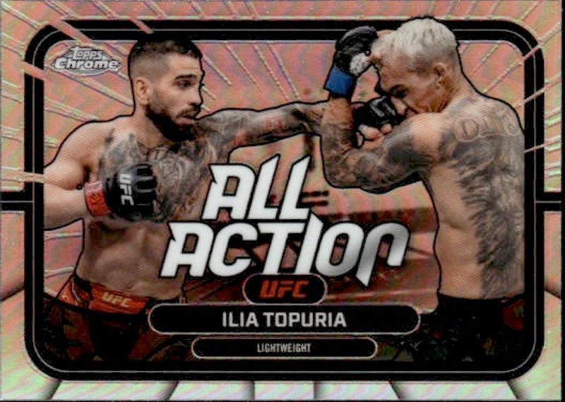Topps Chrome 2026 UFC MMA Ilia Topuria All Action Refractor