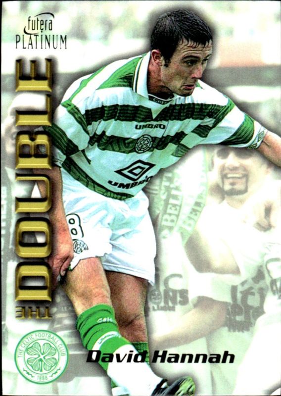 1999 Futera Platinum Celtic The Double GOLD ALAN STUBBS   /250  - 22 CARAT GOLD GILDED EDGES