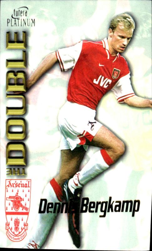1998 Futera Platinum Arsenal The Double SILVER /400 Dennis Bergkamp #DB3
