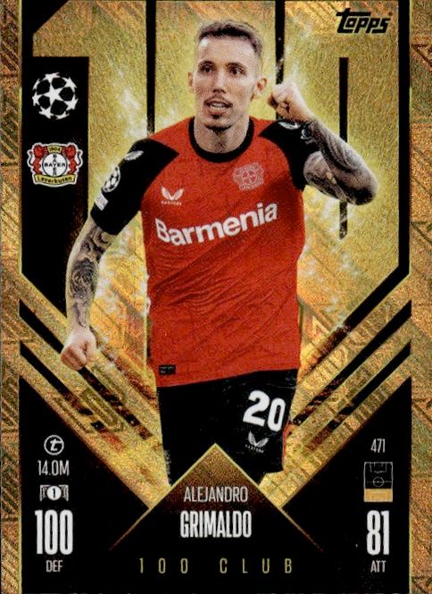 Hovedbilde 2024-25 Match Attax Alejandro Grimaldo 100 Club ...