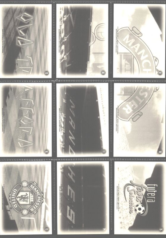 FUTERA 1999 MANCHESTER UNITED 9 CARD PLAYERS AND STADIUM MONTAGE PLAYERS EDITION /400