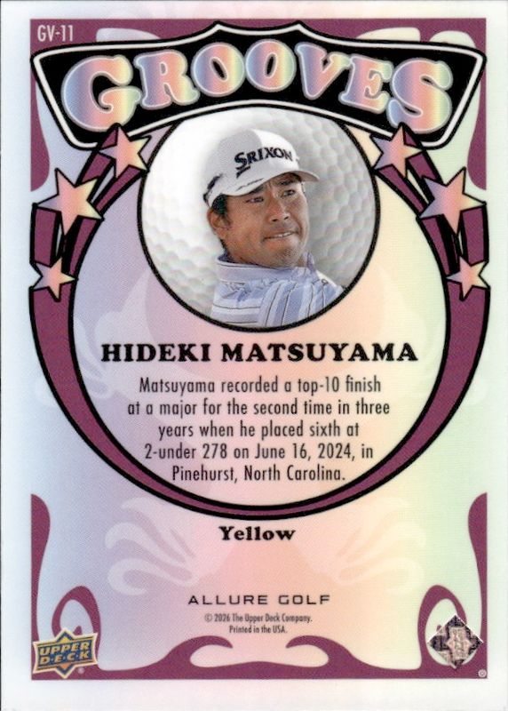 2026 Allure Hideki Matsuyama Grooves Yellow