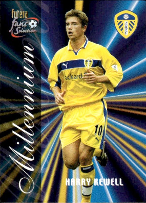 leeds united trading cards futera millennium HARRY KEWELL  22 carat gold gilded edges