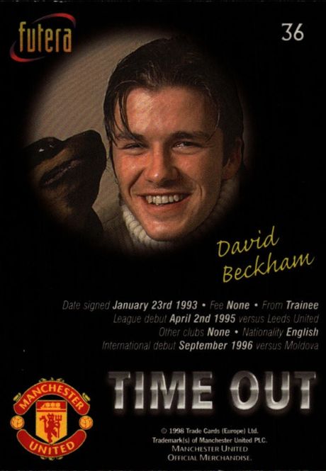 Main Image 1998 Futera Manchester United Time Out Chrome ...