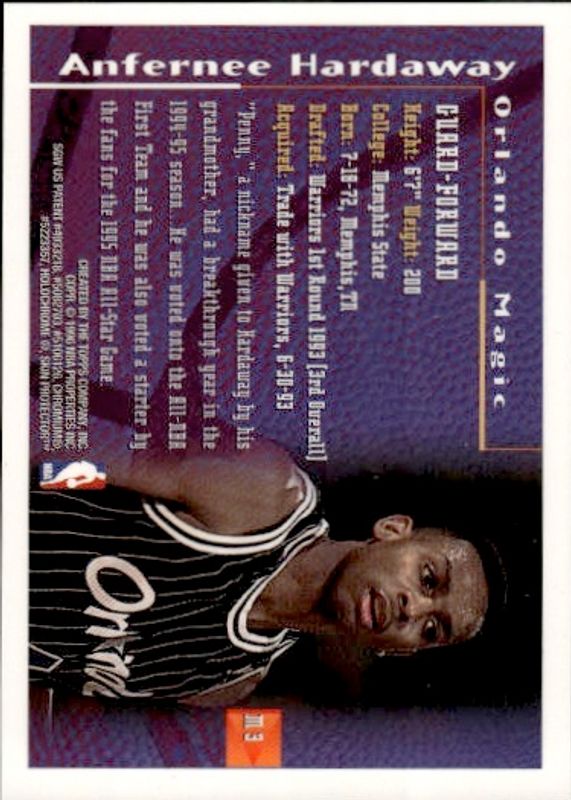 1996 Topps Finest Anfernee Hardaway #M3 frame