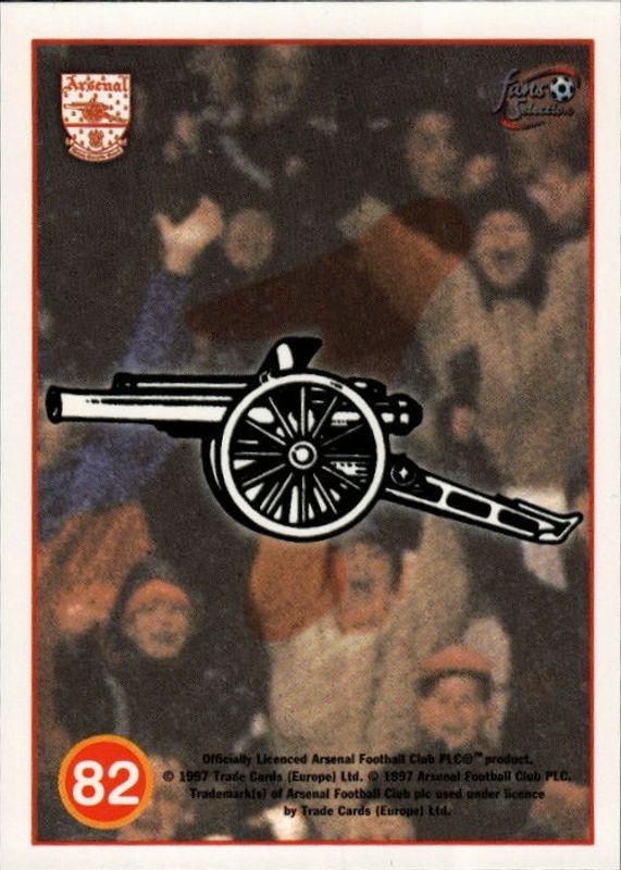 Futera 1997 Arsenal Fans Selection Player / Stadium Montage cards 82-90