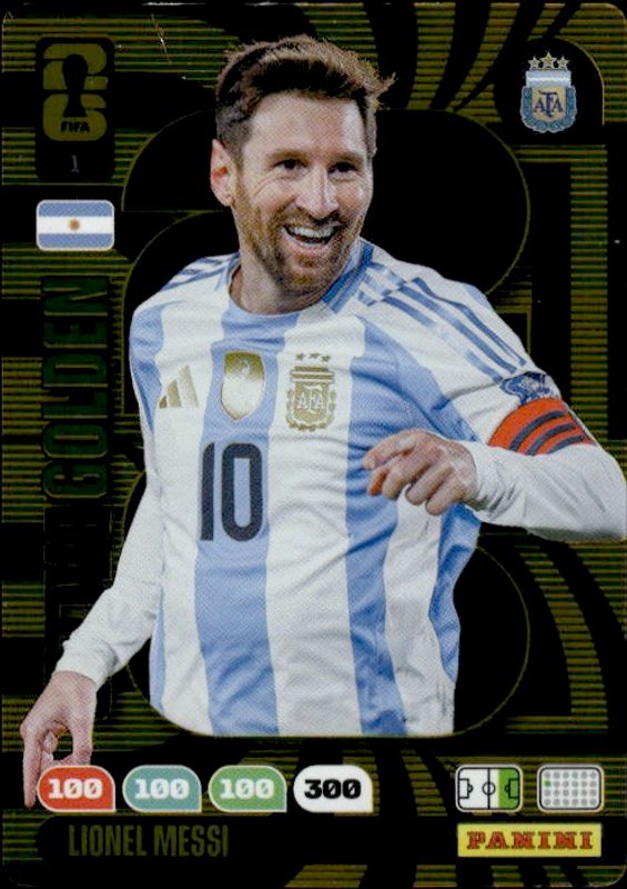 LIONEL MESSI 2026 Panini Adrenalyn XL World Cup #1 GOLDEN BALLER