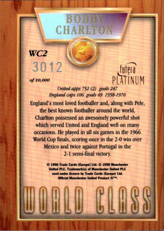 Bobby Charlton World Class 98 WC2 #3012/10000