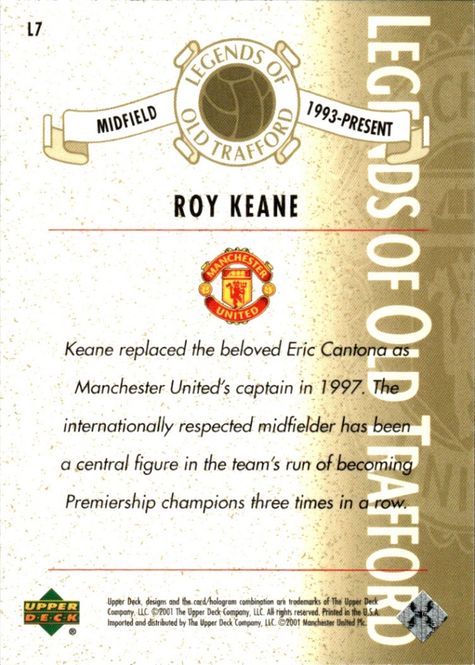 Hovedbilde Roy Keane Upper Deck 2001 Manchester United ...