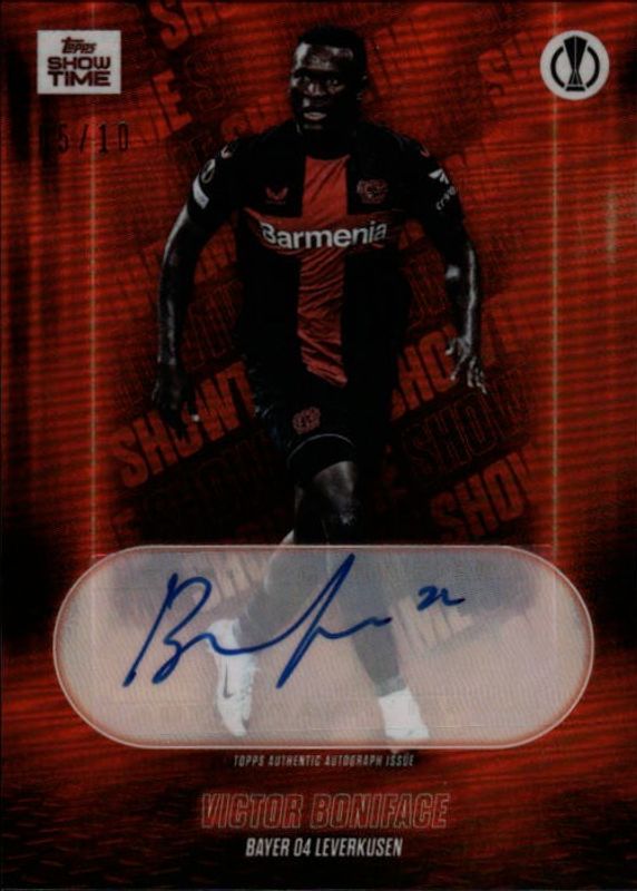 TOPPS 2024 SHOW TIME VIKTOR BONIFACE AUTOGRAPH  #05/10