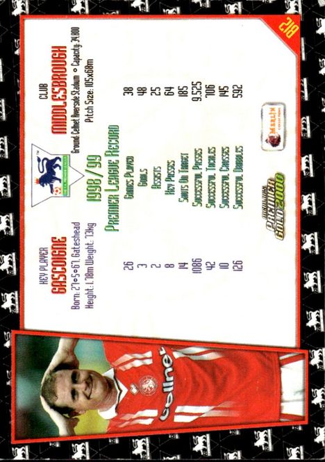 Hovedbilde Merlin's Premier Gold 2000 Paul Gascoigne B12 ...