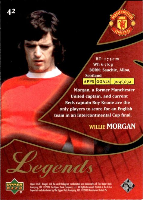 Main Image 2002 Upper Deck Manchester United Legends Willie ...