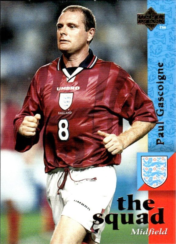 1997-98 Upper Deck England the squad Paul Gascoigne #23 
