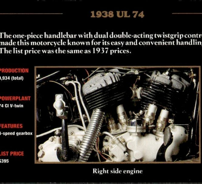 Hovedbilde 1992 Collect-A-Card Harley-Davidson 1938 UL 74 ...