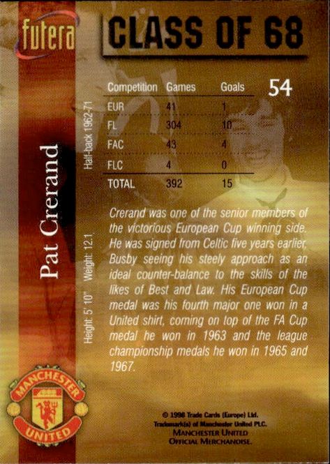 Main Image 1998 Futera Manchester United Class of 68 Pat ...